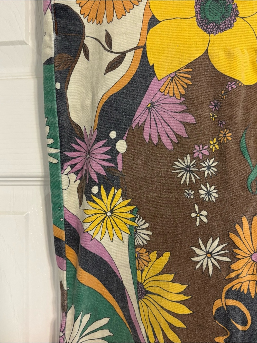 Free People RARE Flare Jeans Psychedelic Combo - Picture 6 of 6